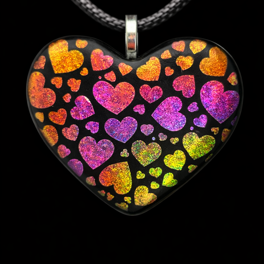 995-Multicolored Heart on Hearts