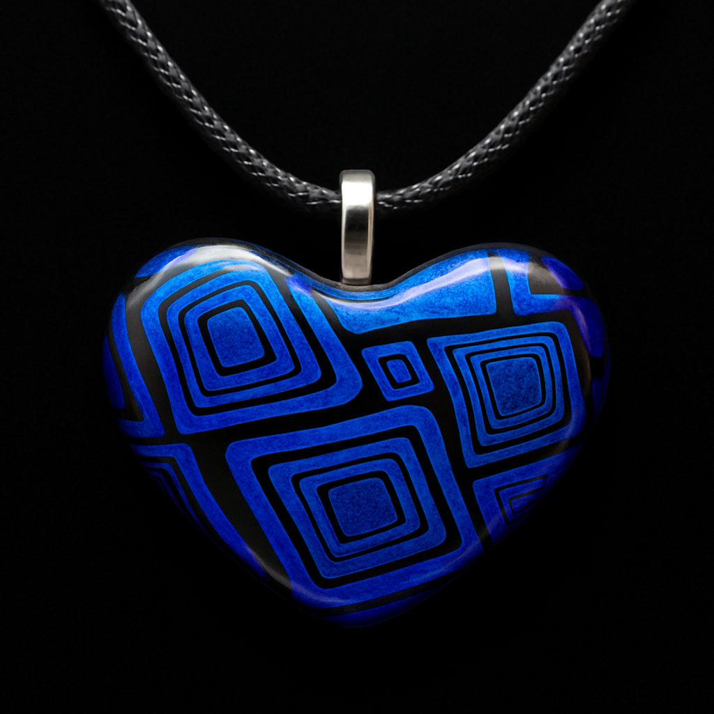 946- Blue heart pendant