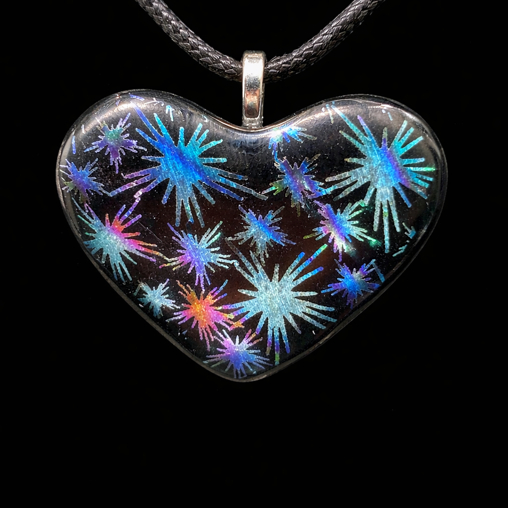 975-Stars Dichroic Glass Pendant