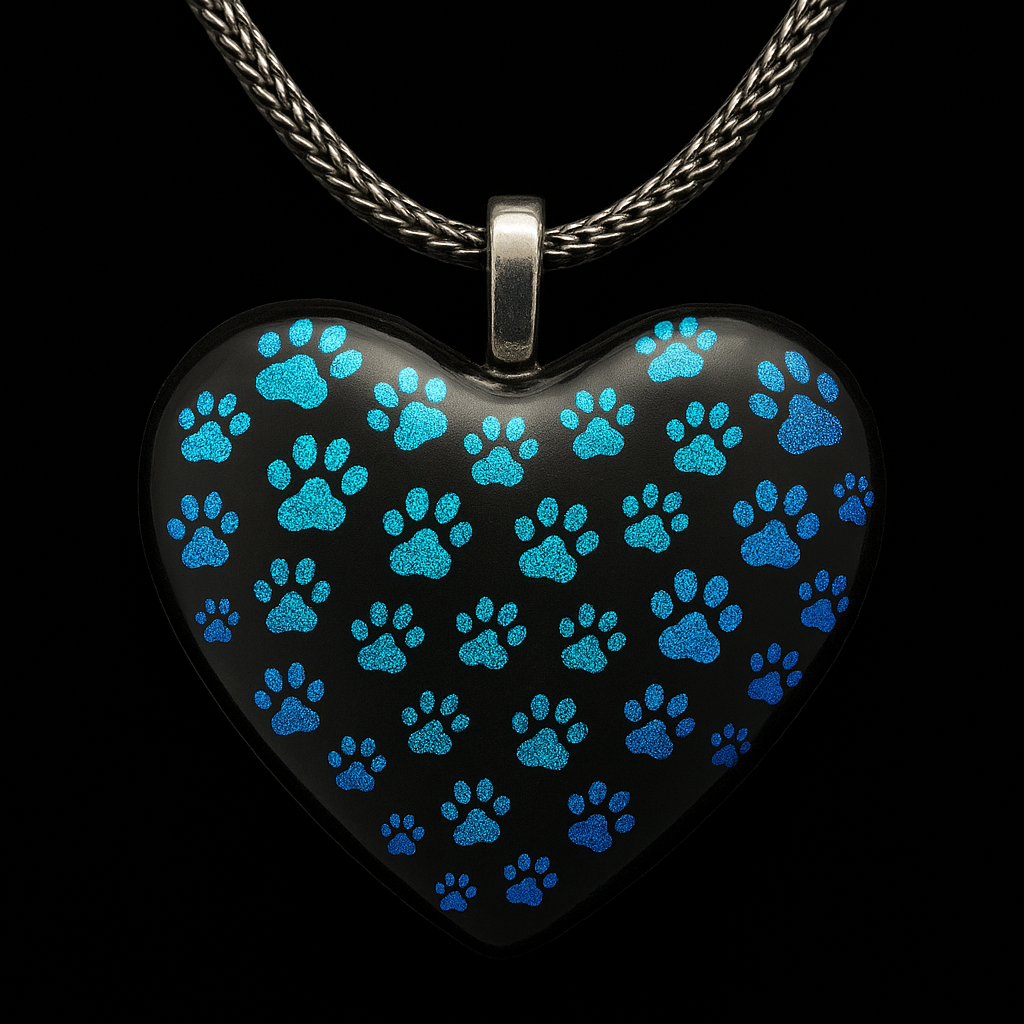 944- Teal paw prints
