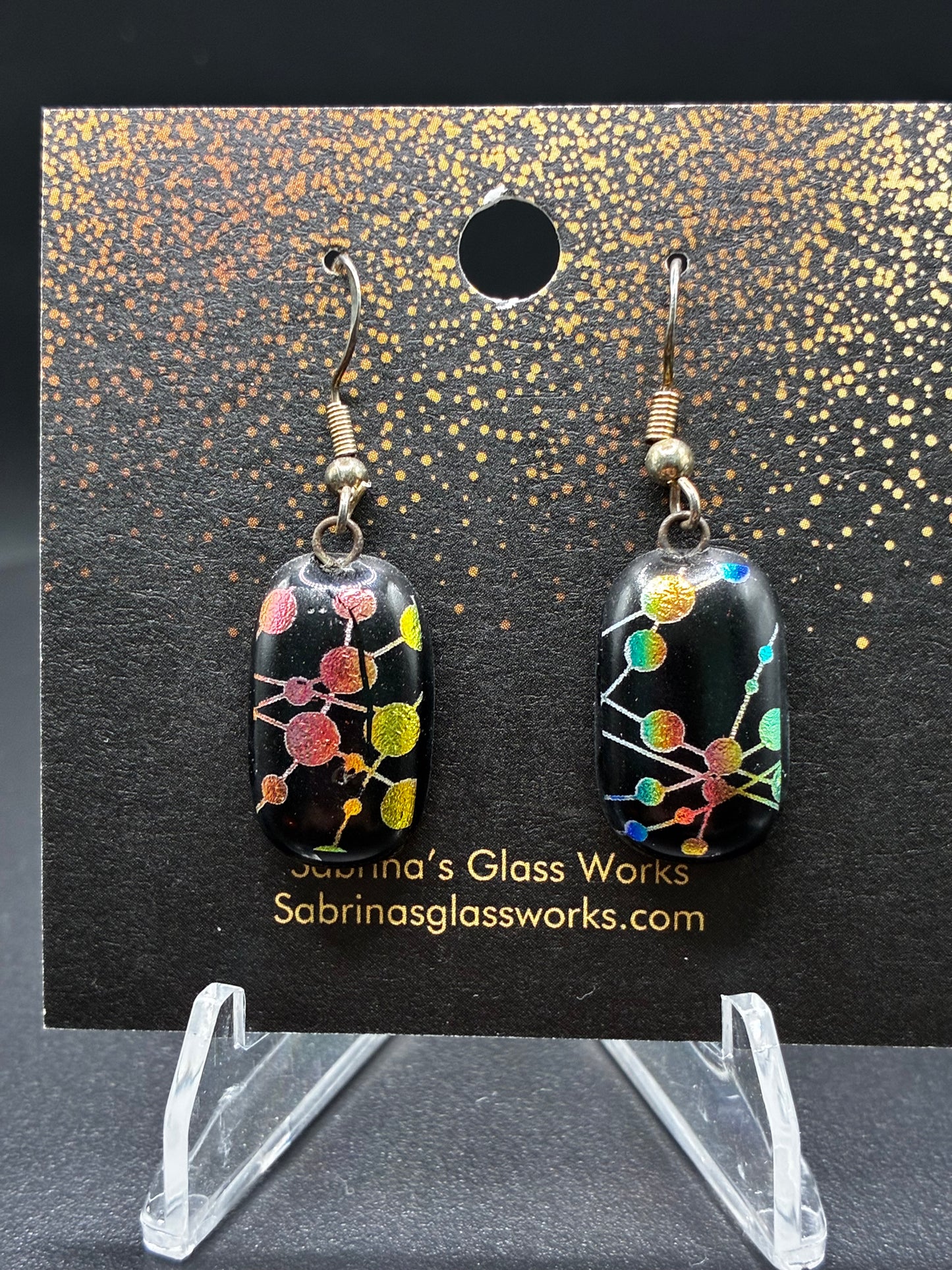 427-Multicolor Dichroic Earrings