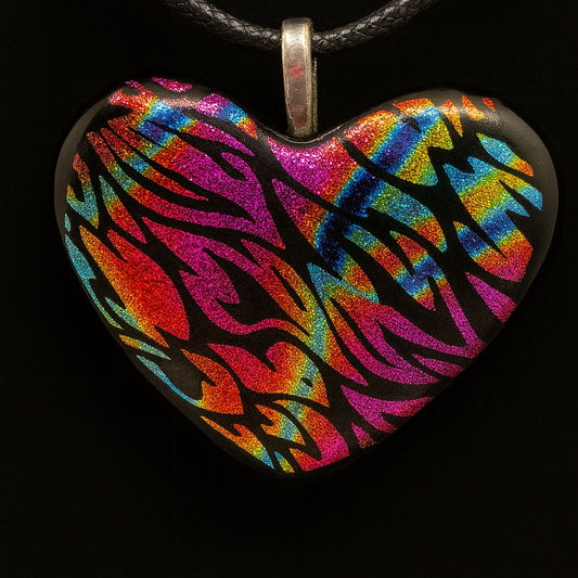 963-Multicolored flames Dichroic Pendant