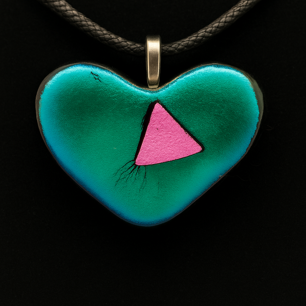 968-Wicked Heart Dichroic Pendant