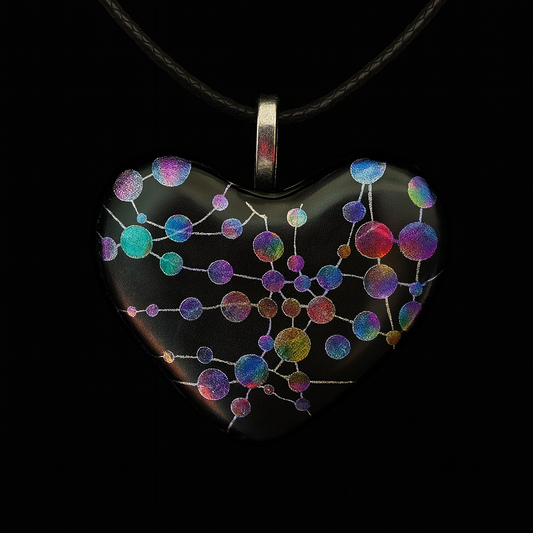 938-Multicolored Dichroic Glass Pendant