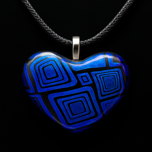946- Blue heart pendant