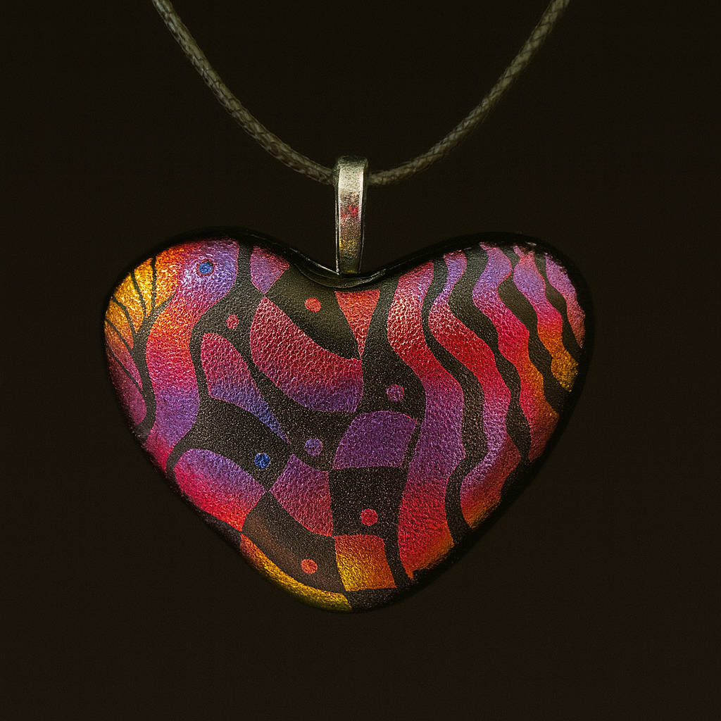 921-Multicolored Dichroic Glass Pendant