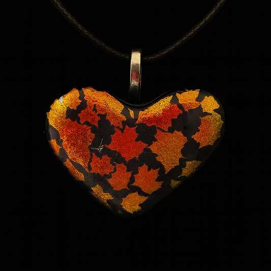 942-Cooper Maple Leave Dichroic Pendant