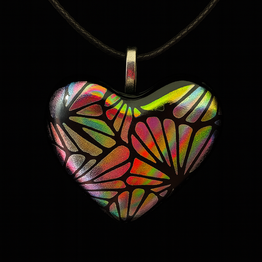 939-Multicolored Dichroic Glass Pendant