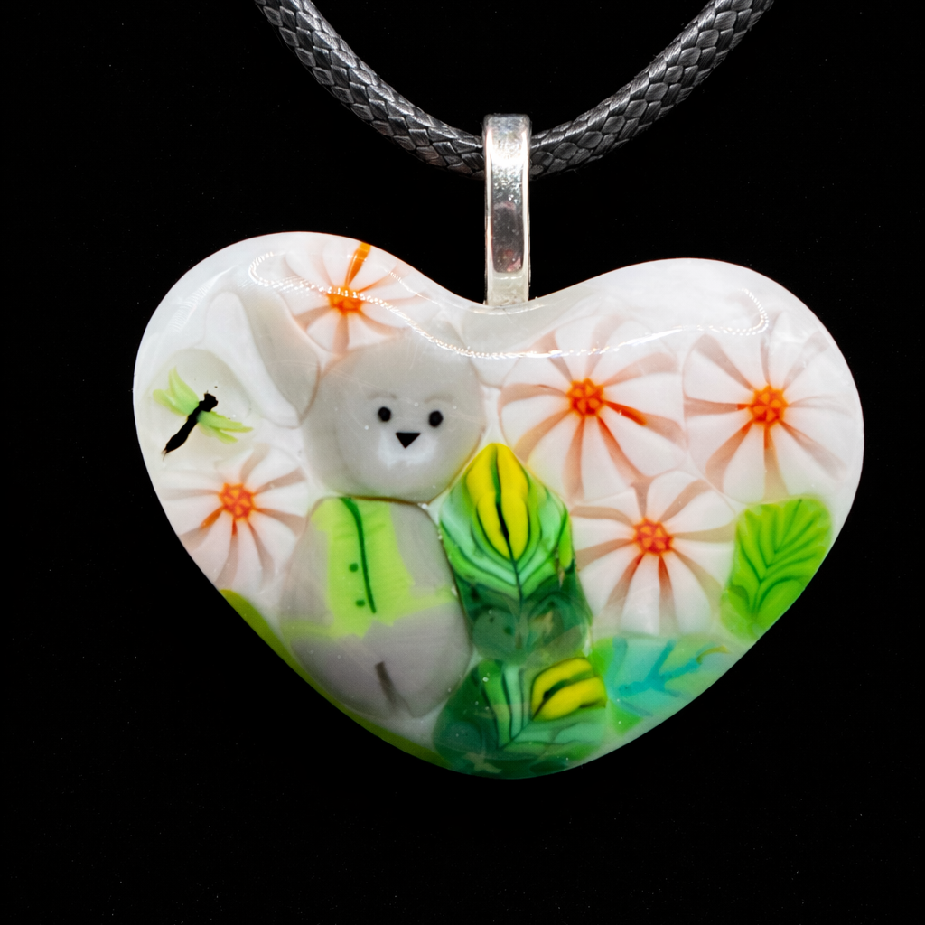 102- Murrini Heart with bunny