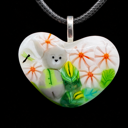 102- Murrini Heart with bunny