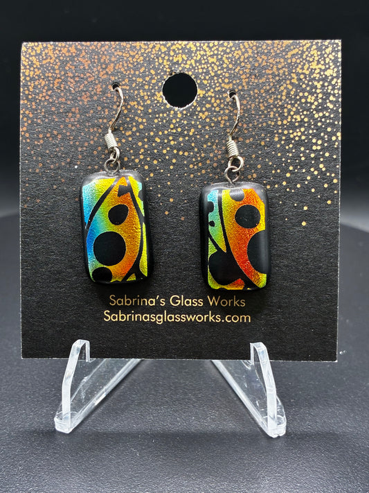 431- Multicolored Dichroic Earrings