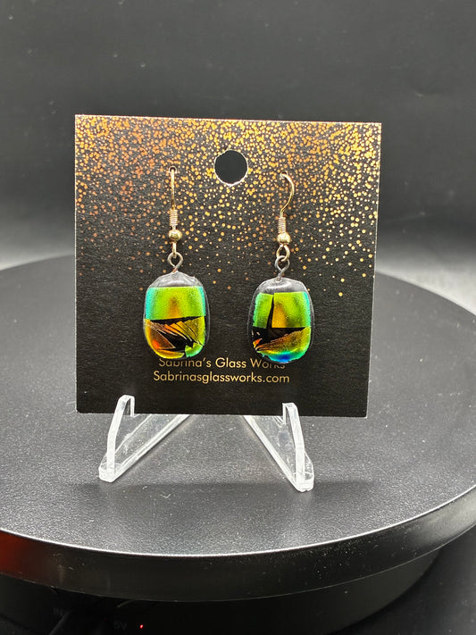 419- Multicolored Dichroic Earrings
