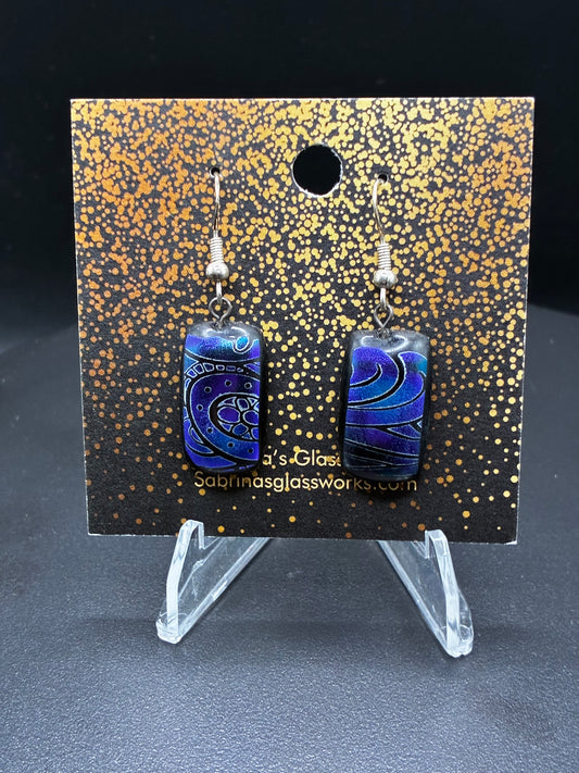 471-Blue/Purple DichroicEarrings