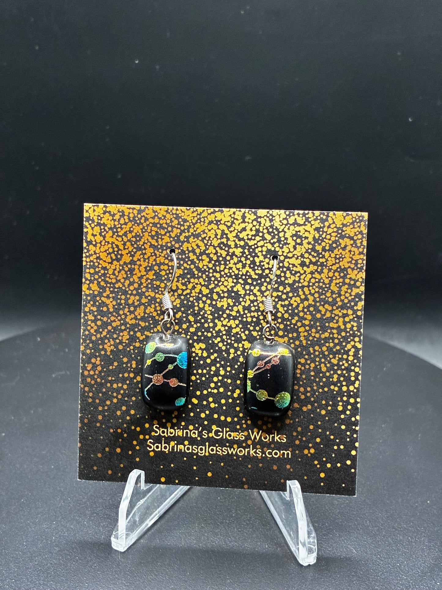 480-Multicolored Dichroic Earrings