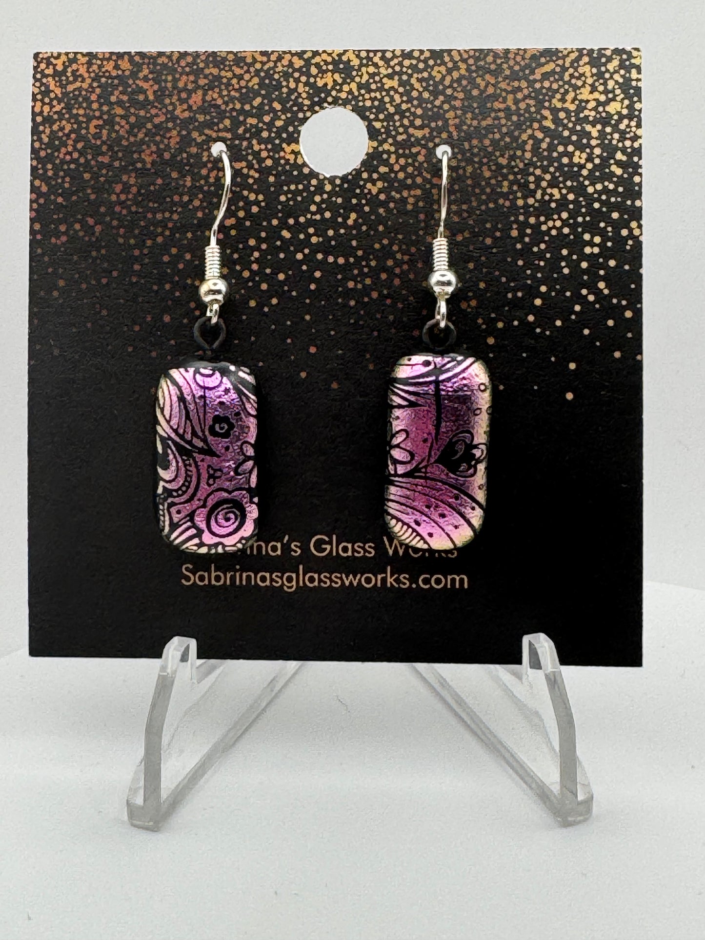 401 - Handmade Dichroic Glass EARRINGS