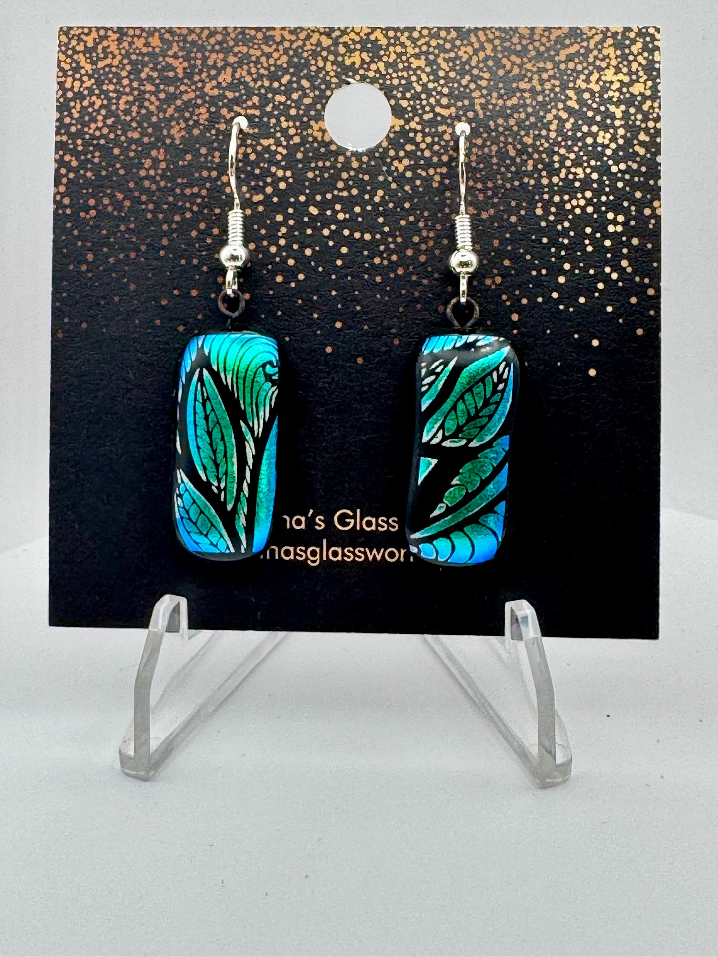 402 - Handmade Dichroic Glass EARRINGS
