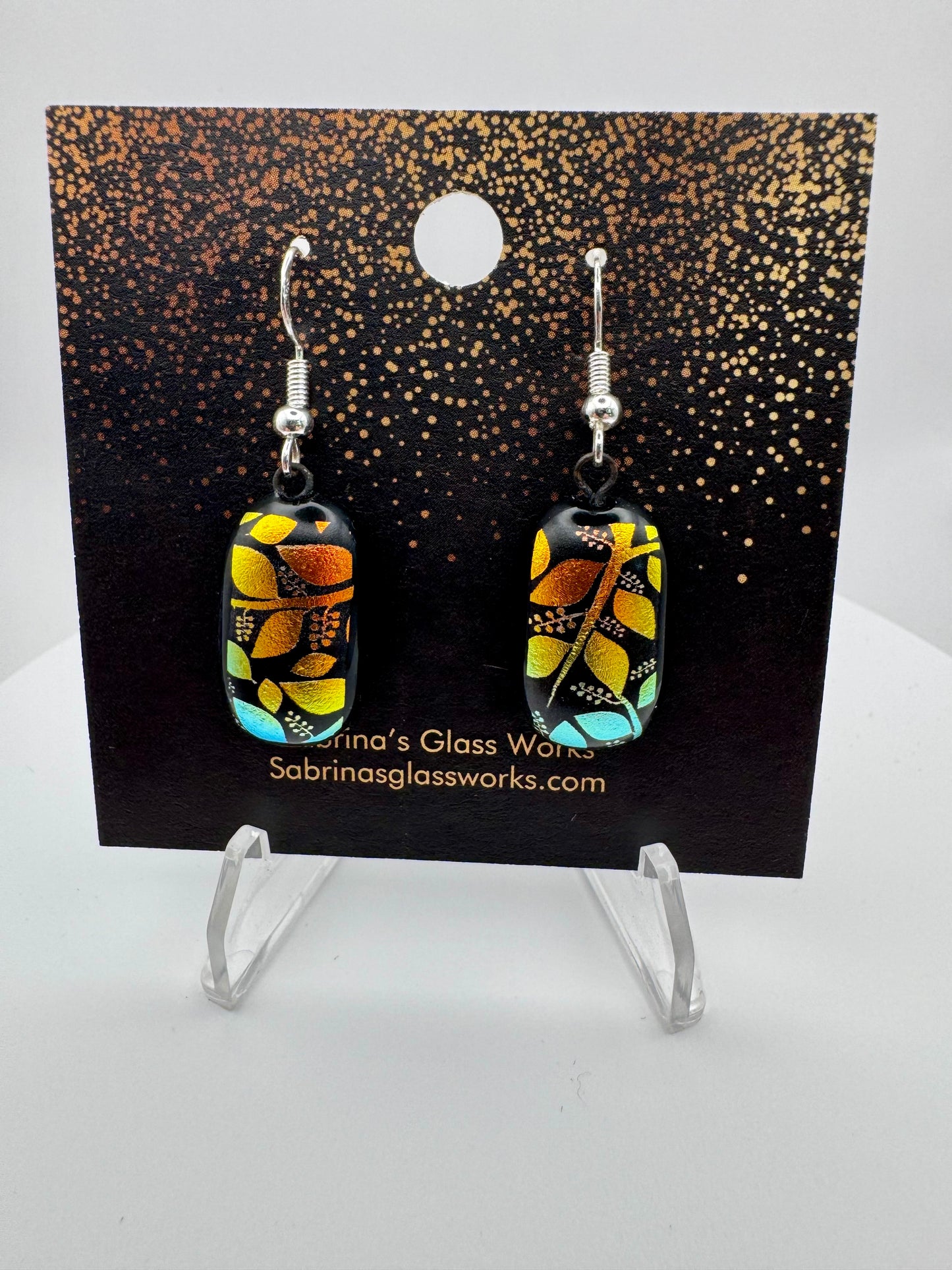403 - Handmade Dichroic Glass EARRINGS