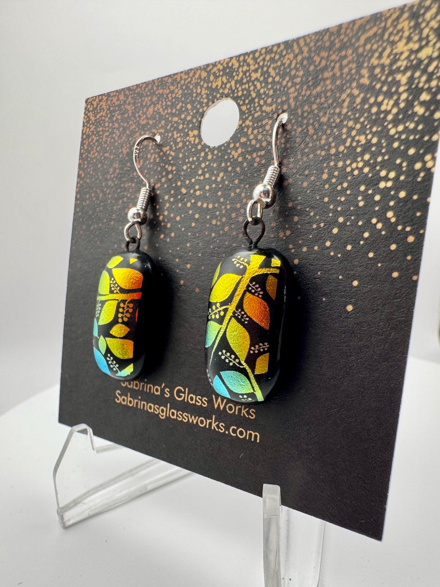 403 - Handmade Dichroic Glass EARRINGS