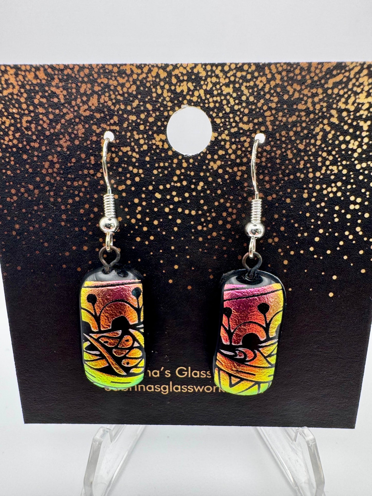404 - Handmade Dichroic Glass EARRINGS