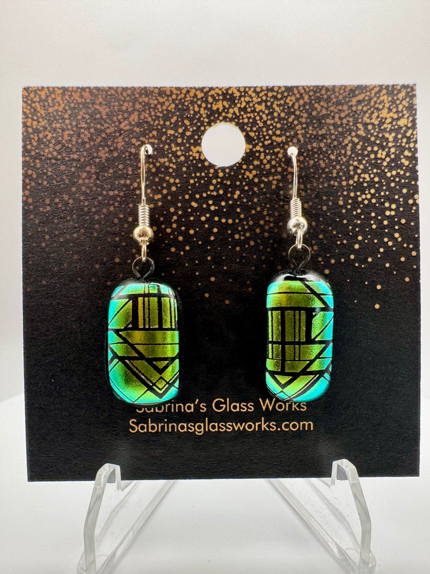 405 - Handmade Dichroic Glass EARRINGS