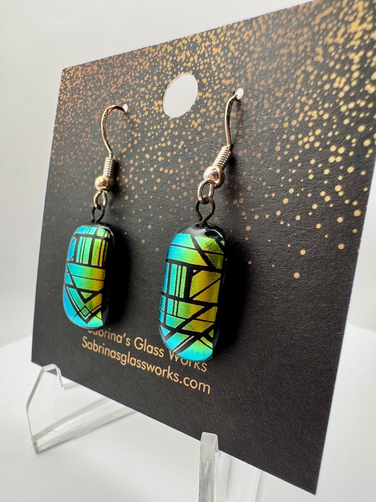 405 - Handmade Dichroic Glass EARRINGS