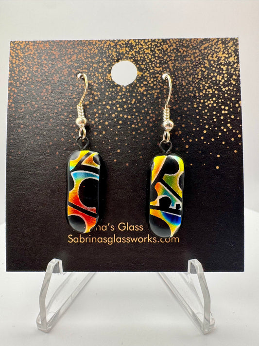 407 - Handmade Dichroic Glass EARRINGS